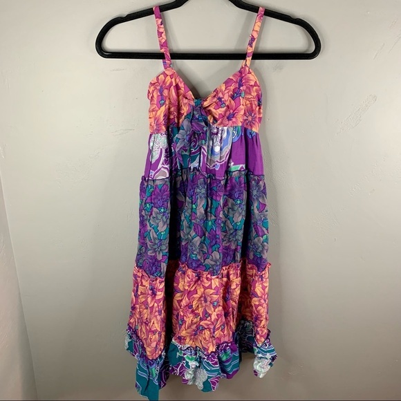 Rainbow Jo Girls Hawaiian Tiered Ruffle Sun Dress - Picture 1 of 4